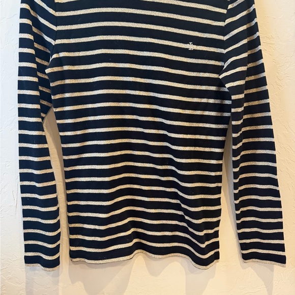 Ralph Lauren Other - Ralph Lauren womens long sleeves pull over stripe black gold sweater Medium